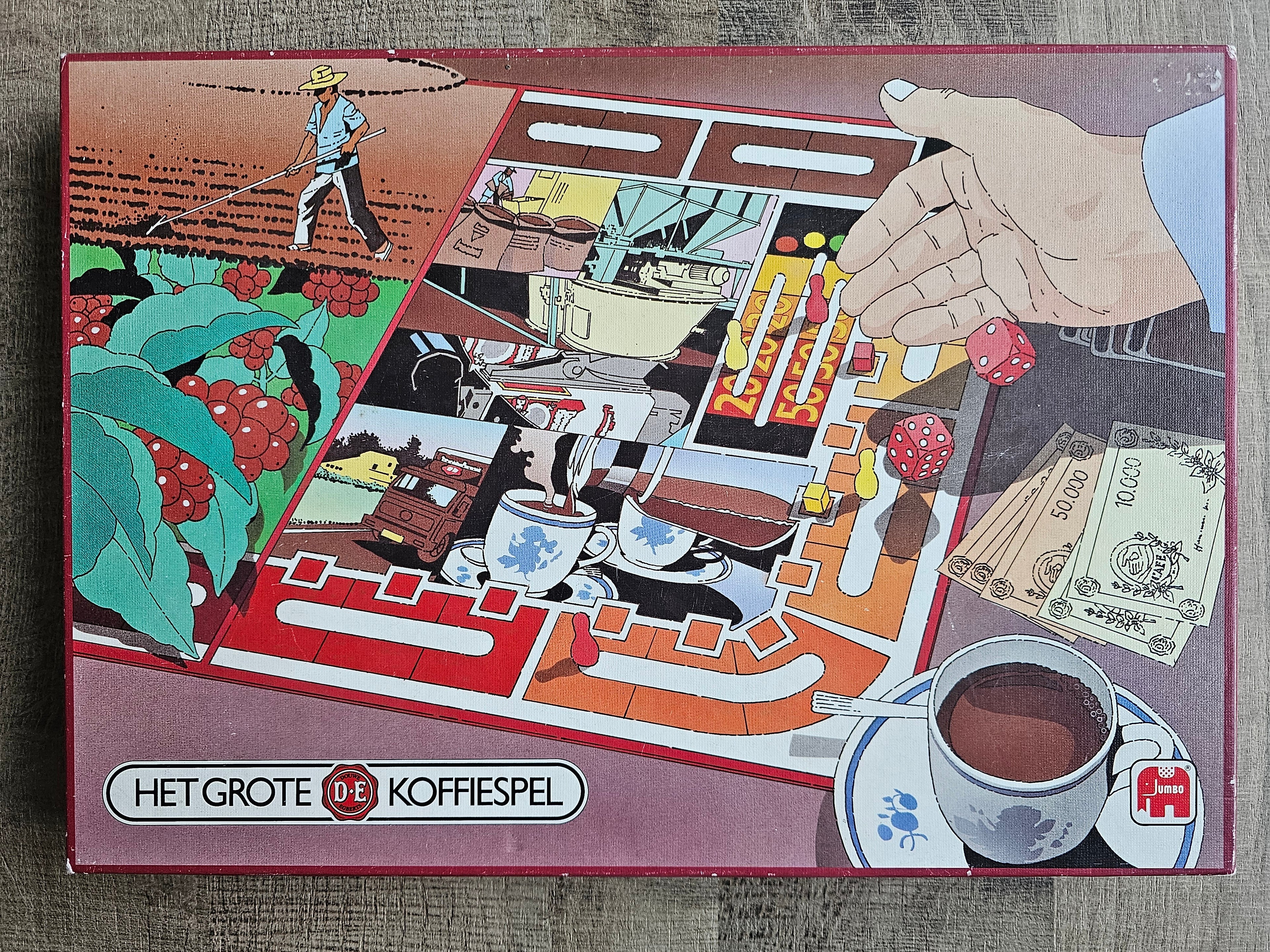 Het grote DE koffiespel 1985 vintage bordspel