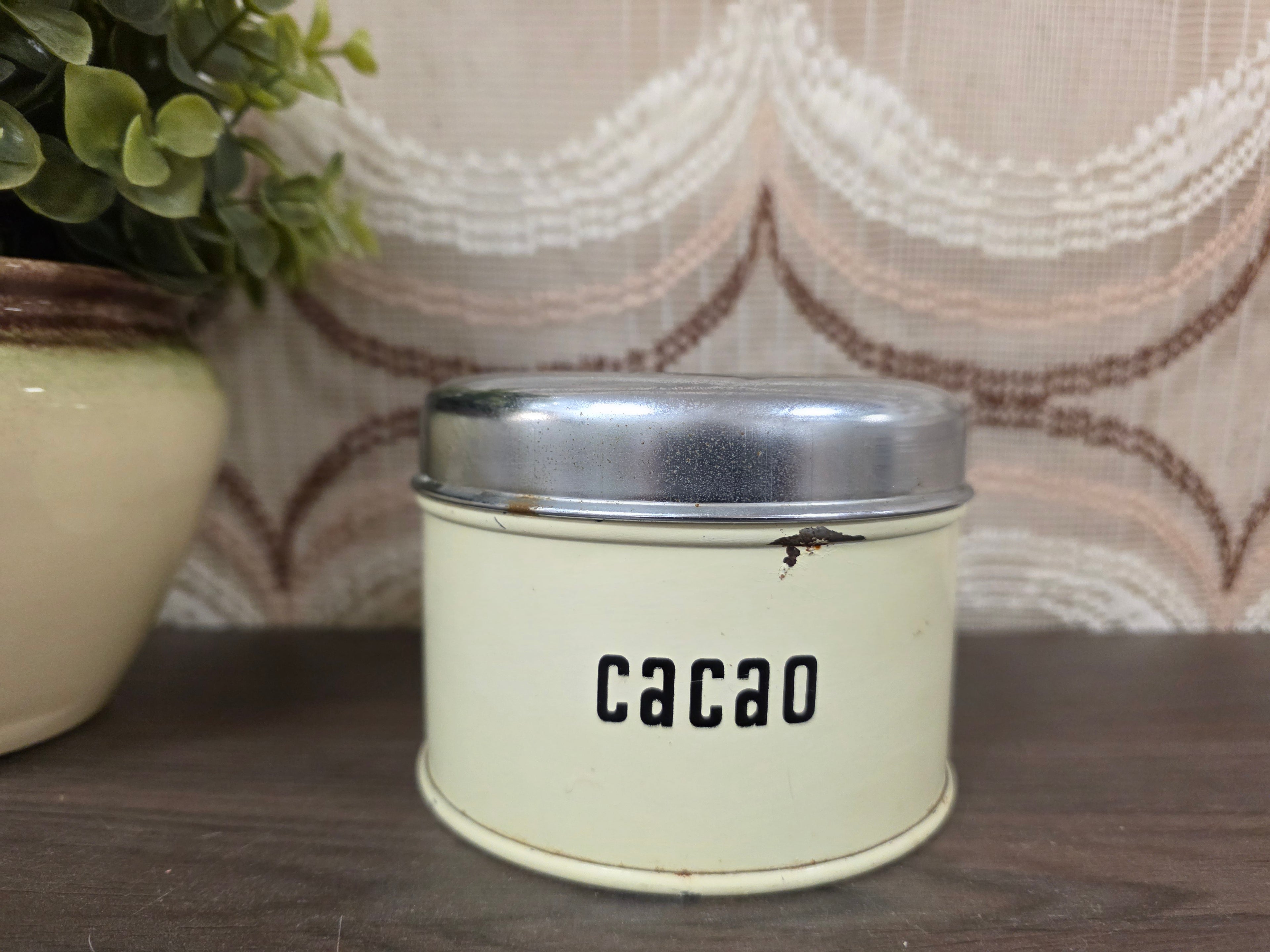 Brabantia blik cacao crème – vintage 11 x 8 cm