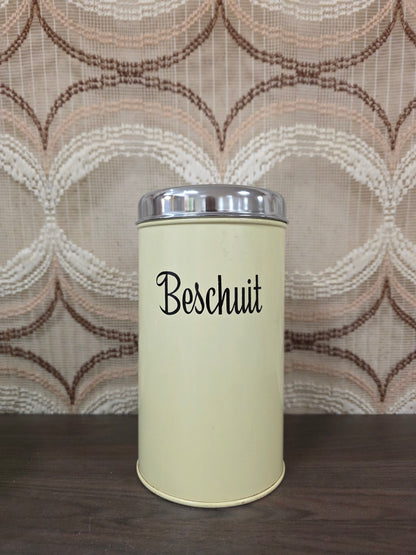 Brabantia beschuitbus met lift – crème vintage