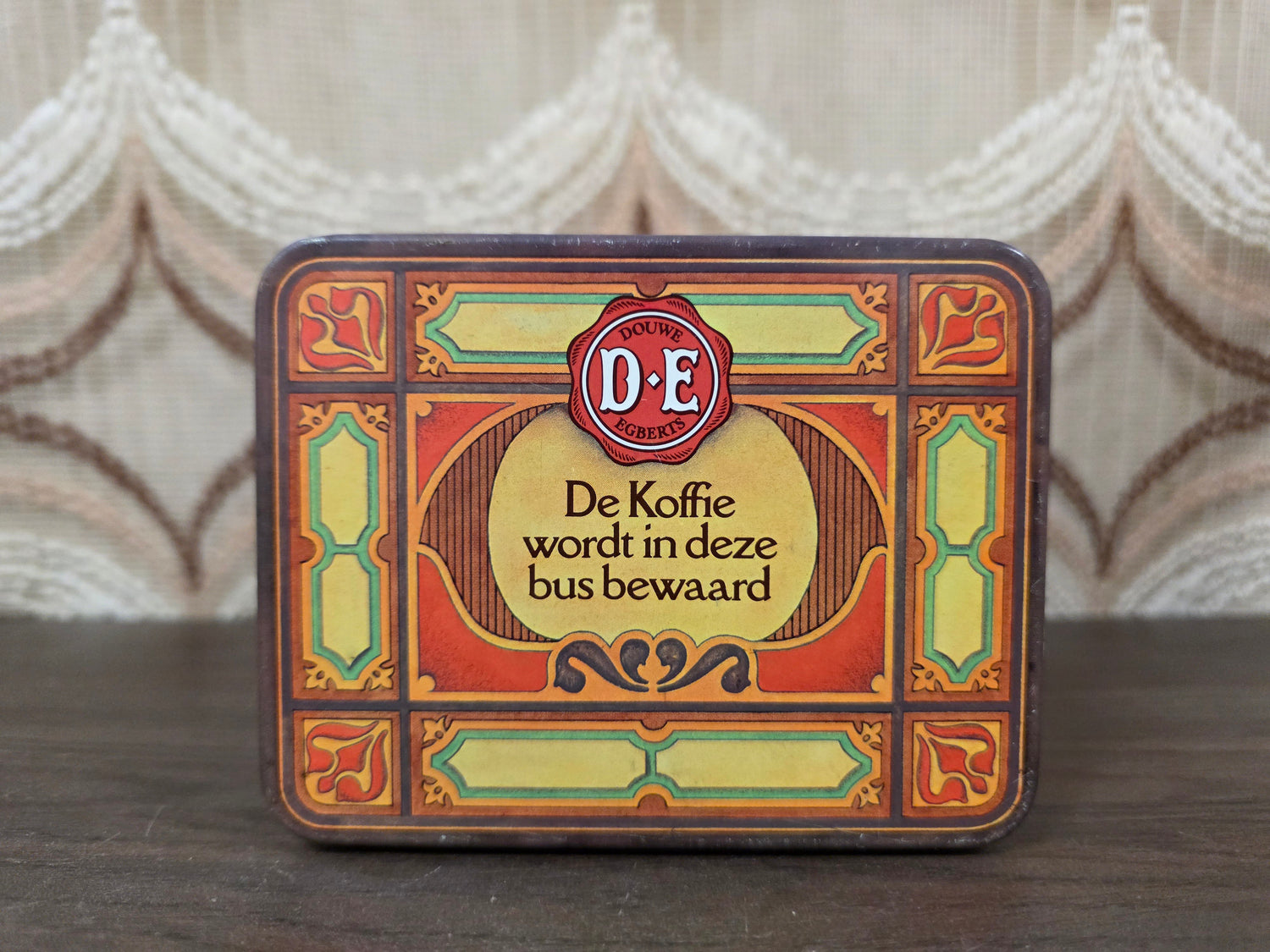 Vintage Douwe Egberts koffieblik bewaarbus voor koffie