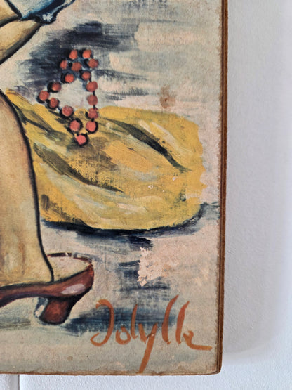 Wanddecoratie Jolylle – meisje met hoed en hakken