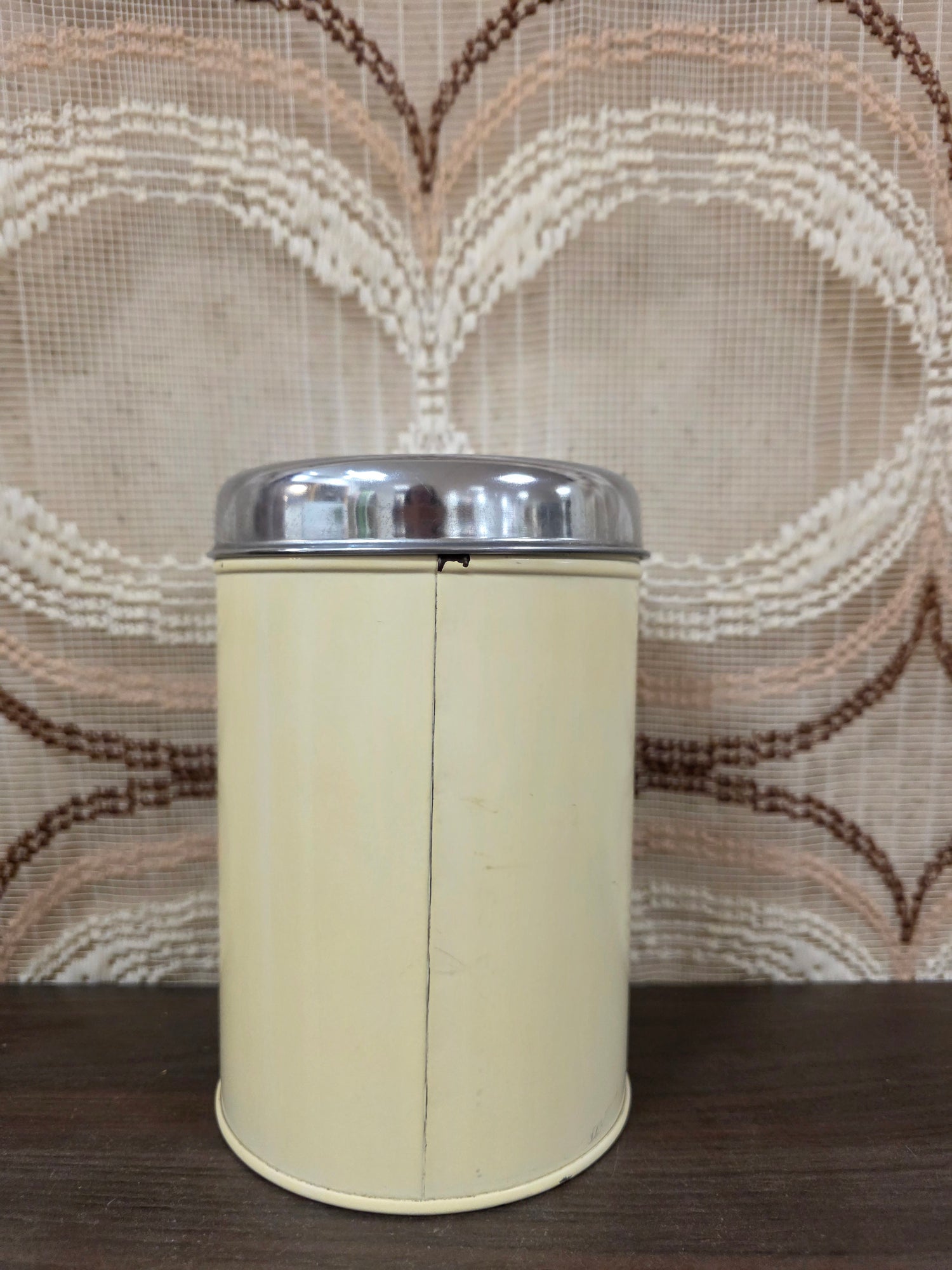 Brabantia koffieblik jaren ’70 vintage crèmekleurig