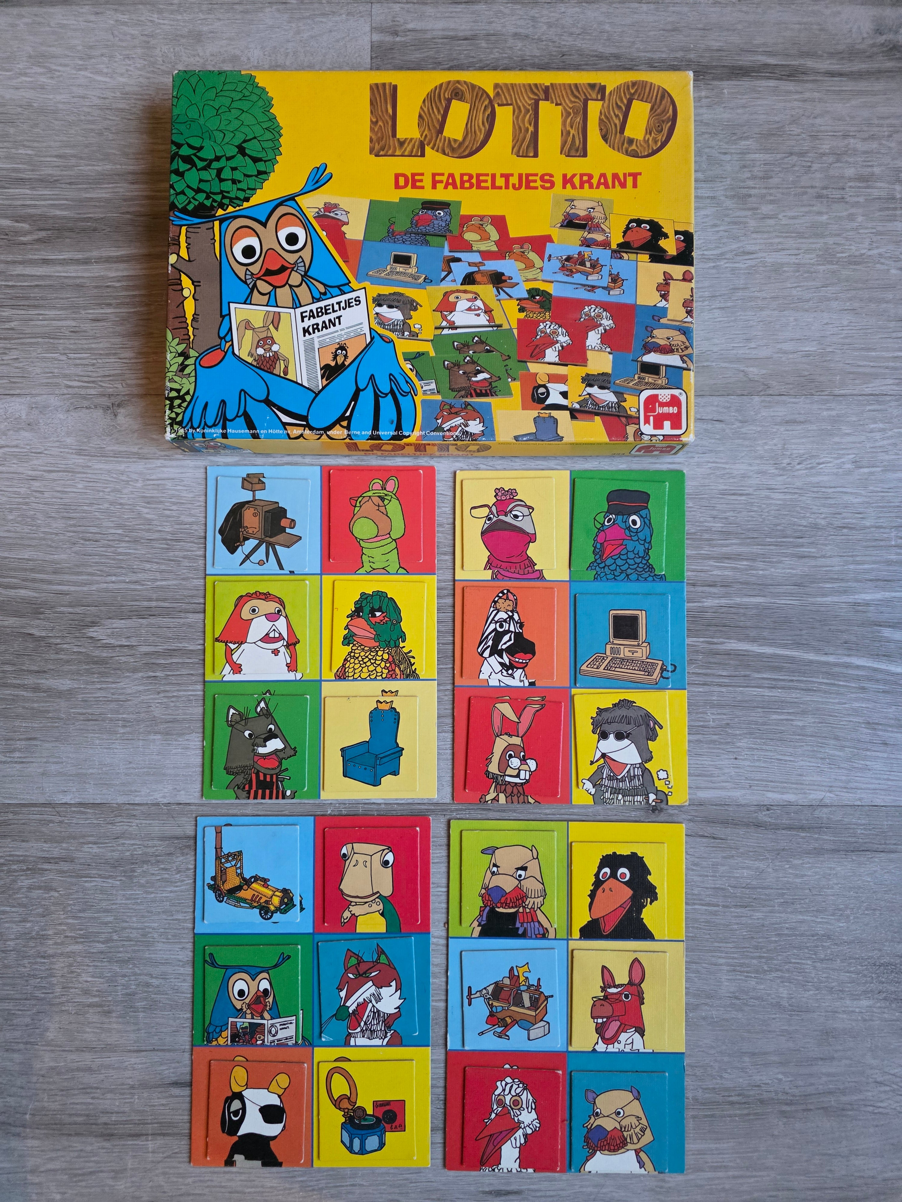 Lotto Fabeltjeskrant Jumbo 1985 vintage gezelschapsspel