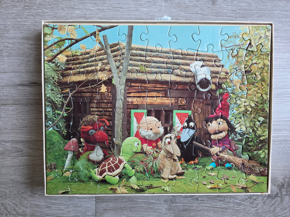 Paulus en vrienden bij het boshuis – vintage puzzel