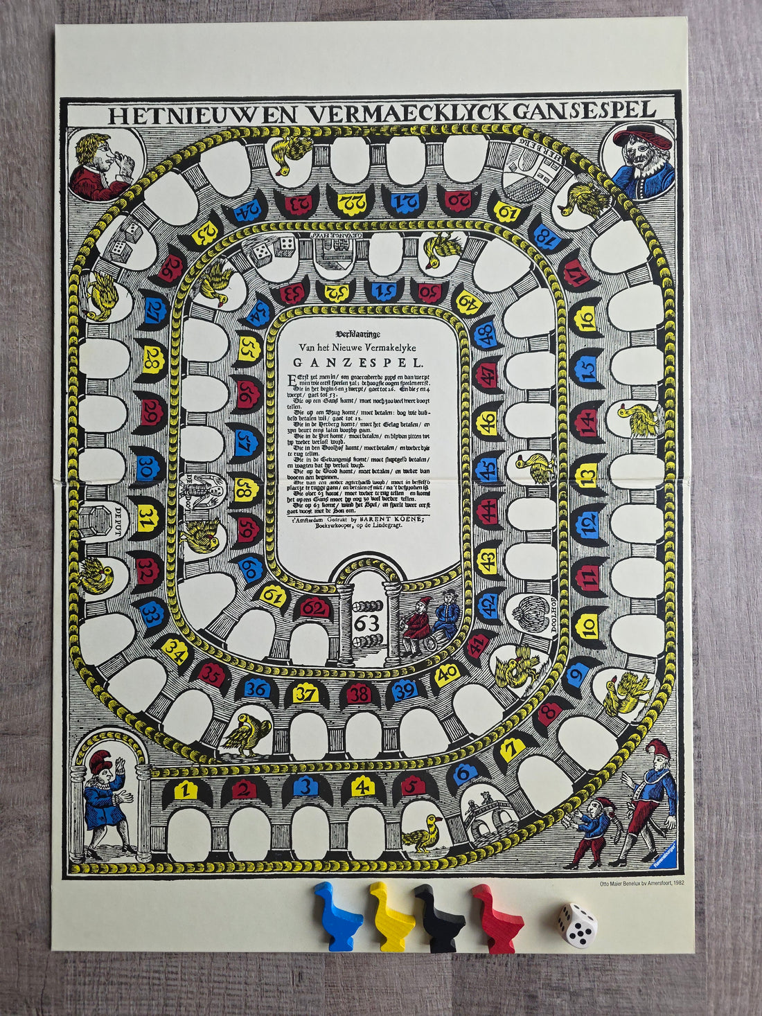 Het Nieuw en Vermaecklyck Gansespel Ravensburger 1982