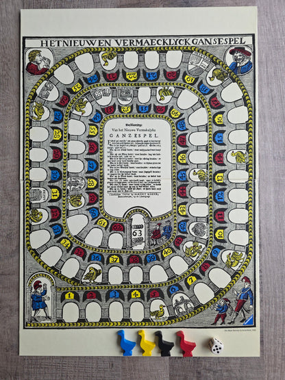 Het Nieuw en Vermaecklyck Gansespel Ravensburger 1982