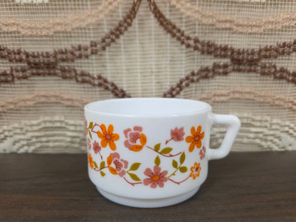 Arcopal Scania koffiekopje bloemenmotief vintage