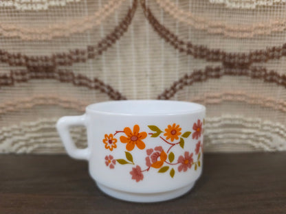 Arcopal Scania koffiekopje bloemenmotief vintage