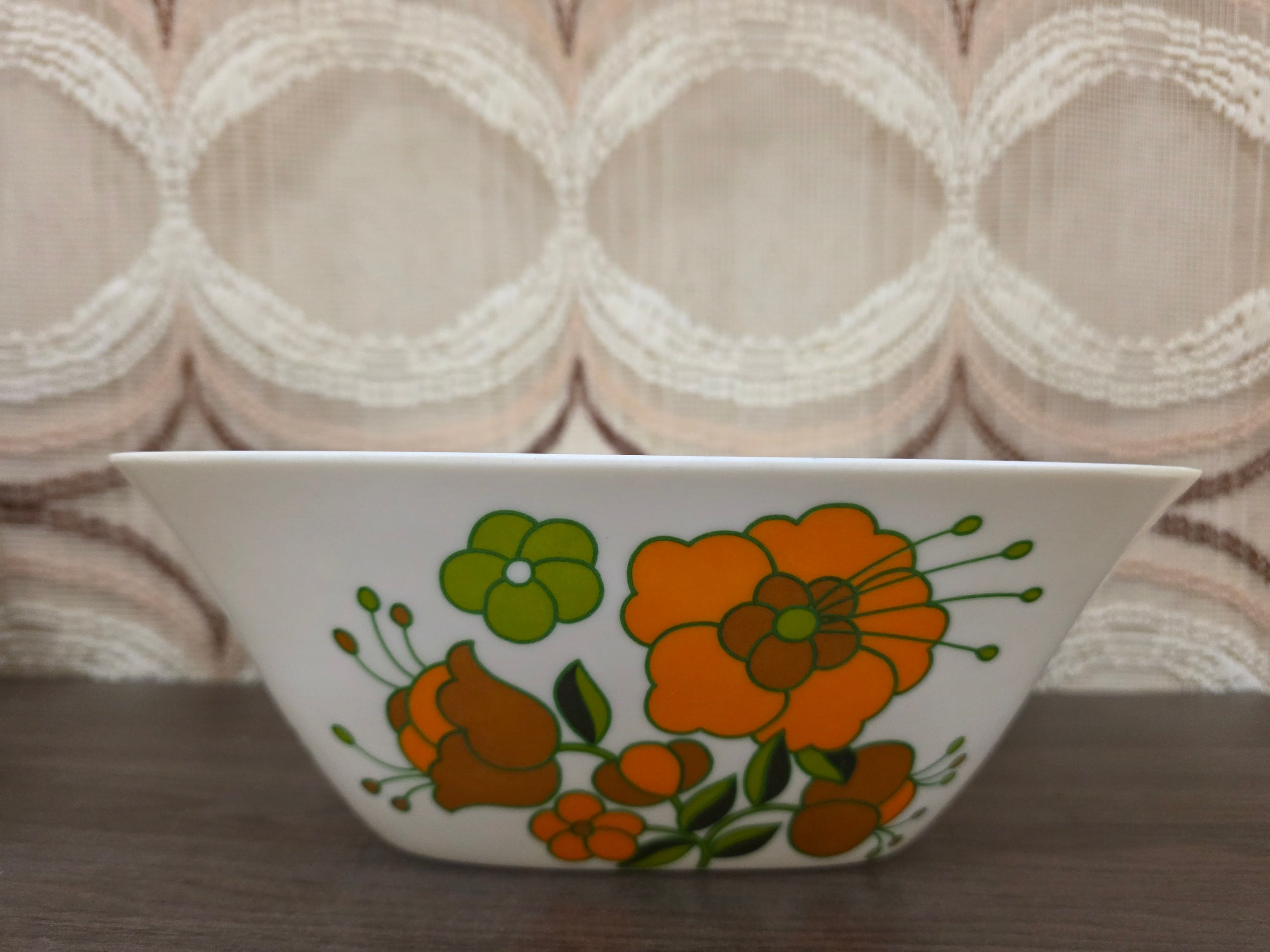 Tefal melamine schaal jaren ’70 – vintage saladeschaal met bloemenprint