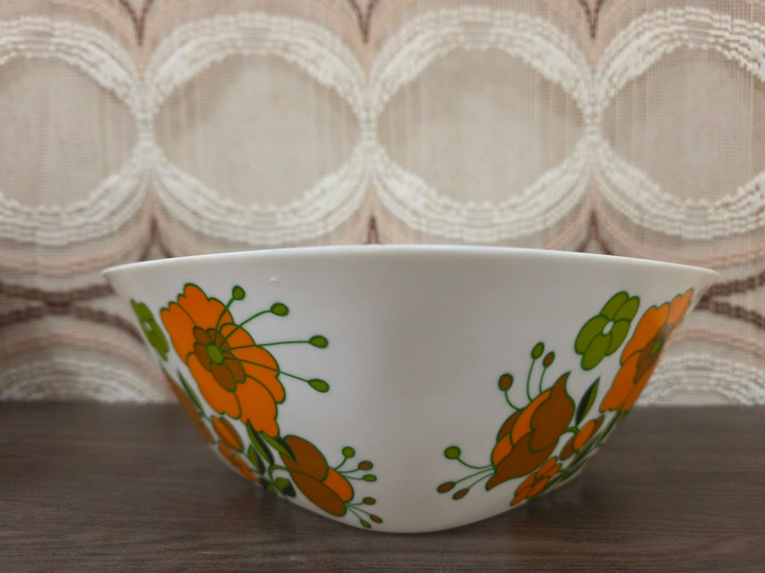 Tefal melamine schaal jaren ’70 – vintage saladeschaal met bloemenprint