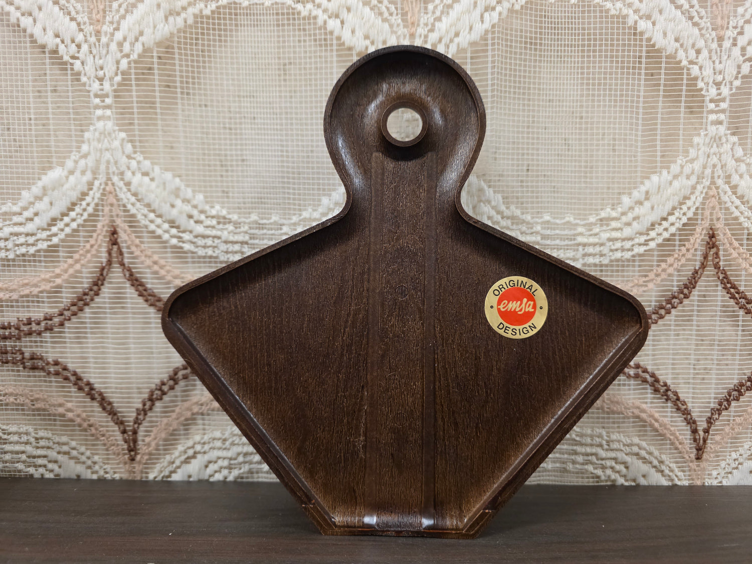 Emsa koffiefilter houder bruin houtlook bloemen