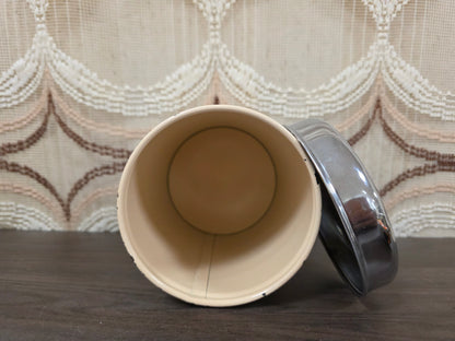 Brabantia suikerblik vintage jaren ’70 crèmekleurig