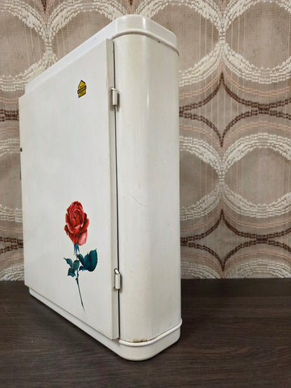 Brabantia metalen medicijnkastje met roos