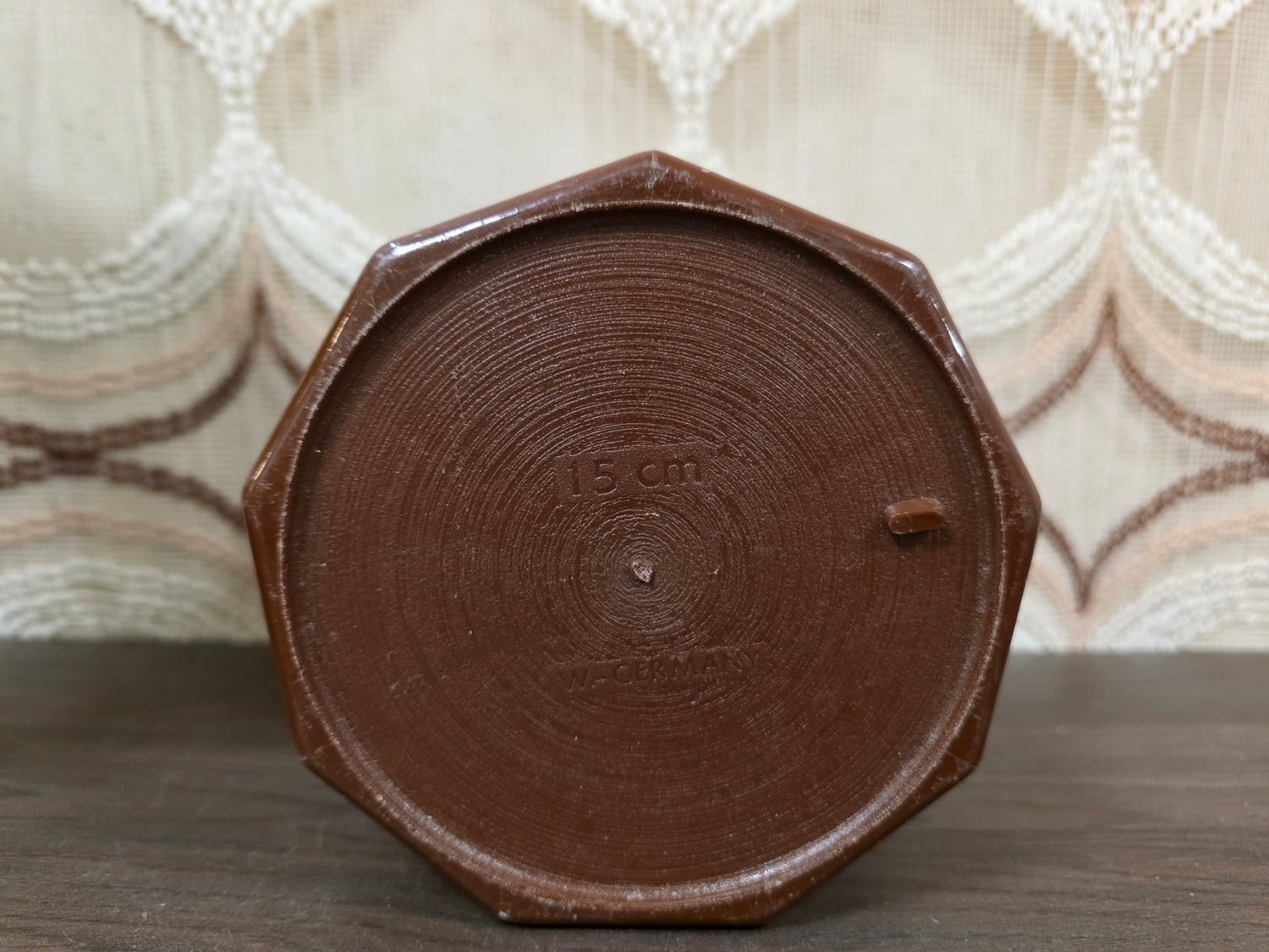 West Germany bloempot kunststof bruin 13 cm