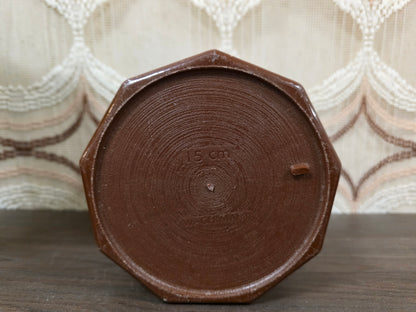 West Germany bloempot kunststof bruin 13 cm