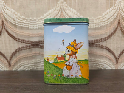 Paasblik met paashaasjes 12 x 8,5 x 8,5 cm