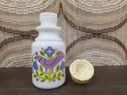 Wit zoutvaatje lila-paarse vogel