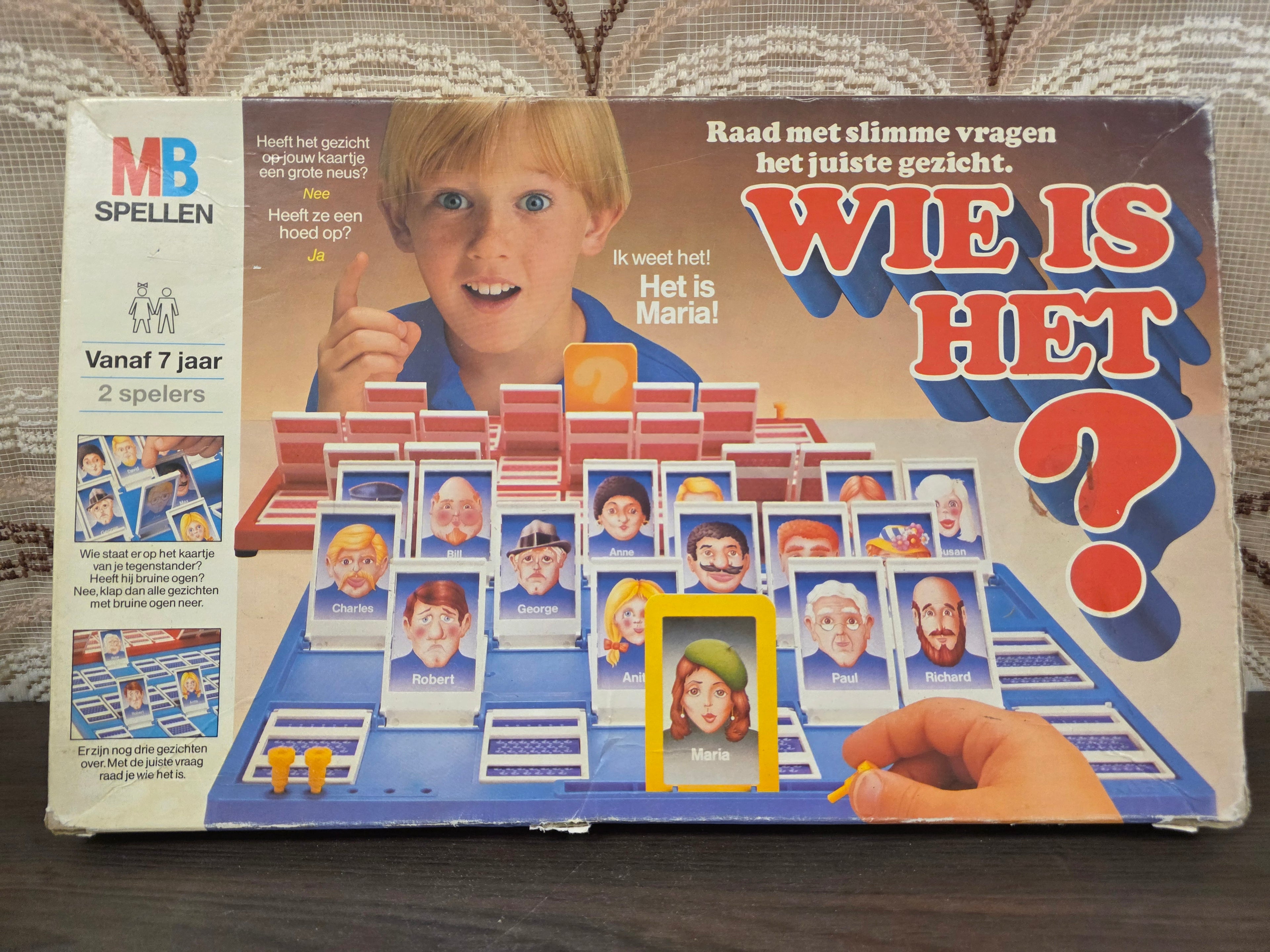 Wie is het? MB Spel jaren 80  vintage gezelschapsspel