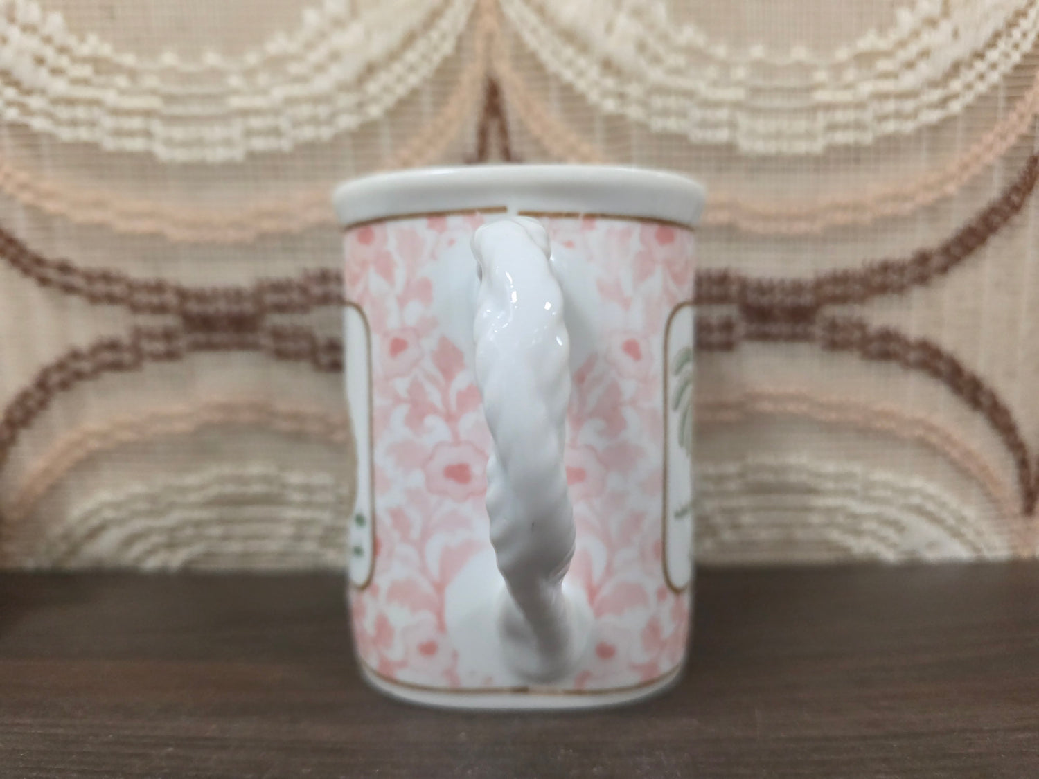 Mok met kippenprint roze