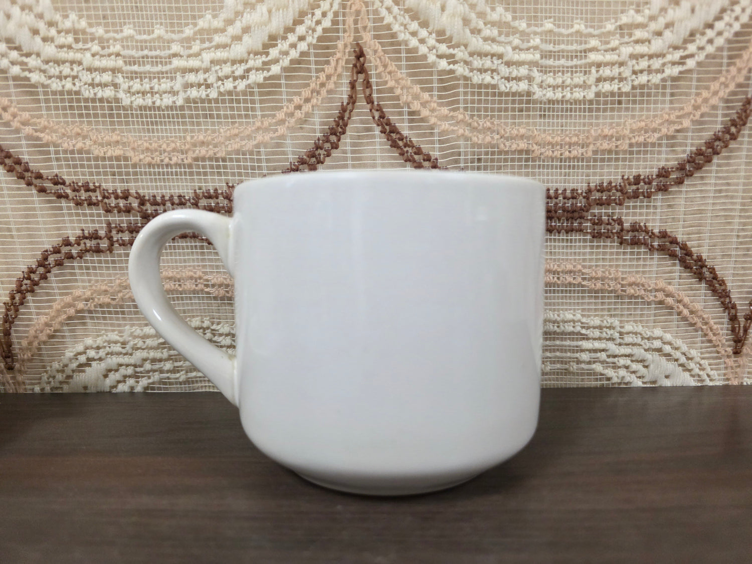 Vintage mok met bloemenprint 8 cm hoog