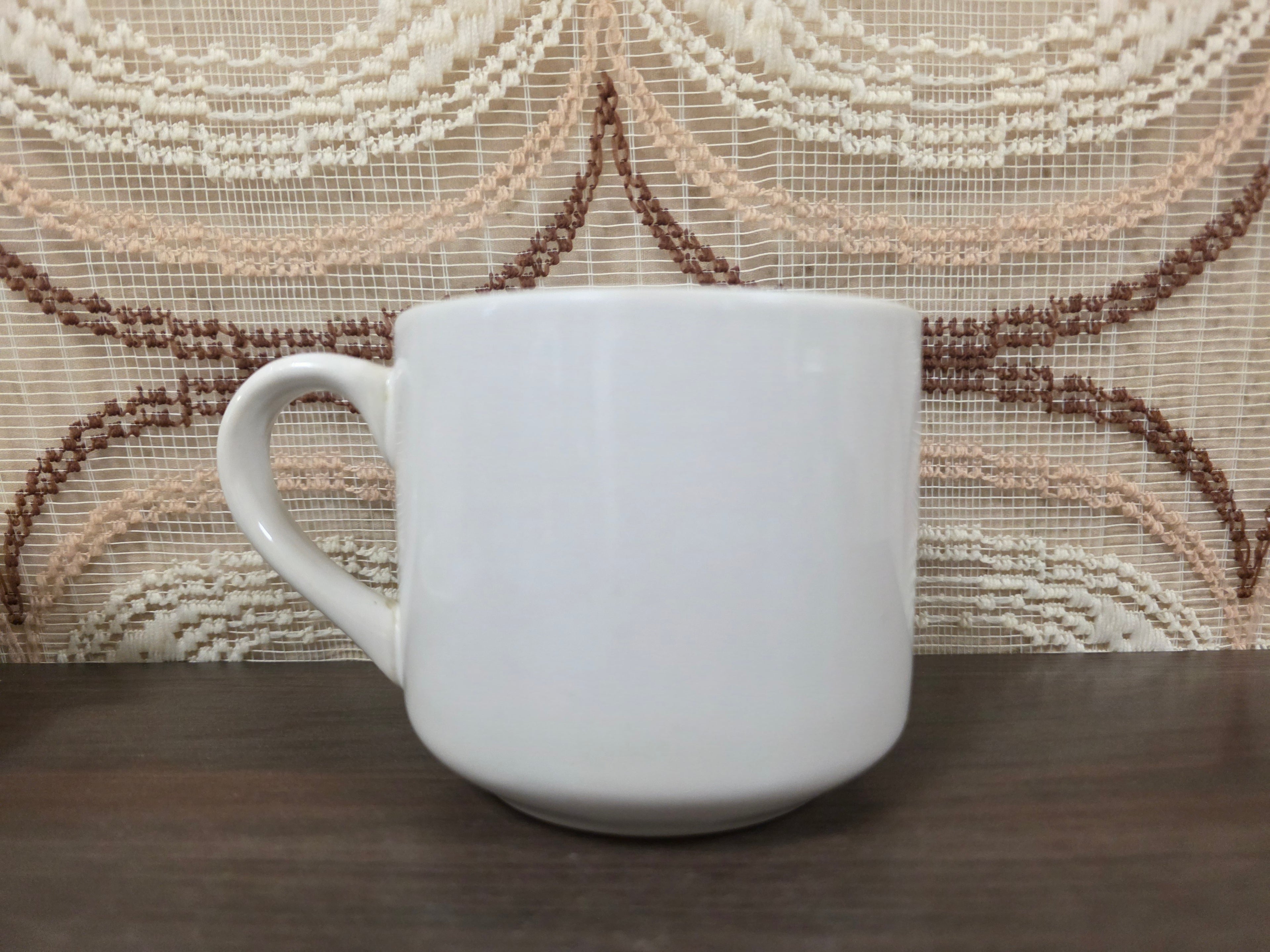 Vintage mok met bloemenprint 8 cm hoog
