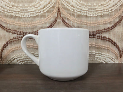Vintage mok met bloemenprint 8 cm hoog