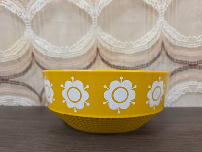 Buchsteiner schaal okergeel met witte bloemen