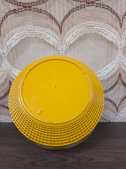 Buchsteiner schaal okergeel met witte bloemen