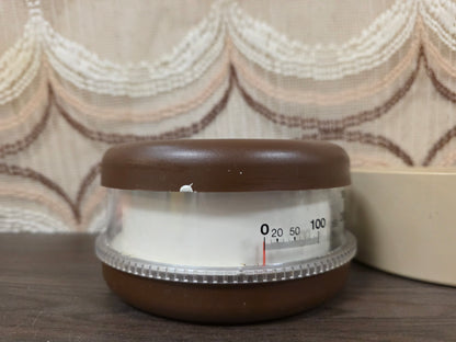 Vintage Soehnle keukenweegschaal bruin crème