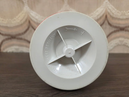 Vintage Zimmermann thermoskan rood wit jaren 70