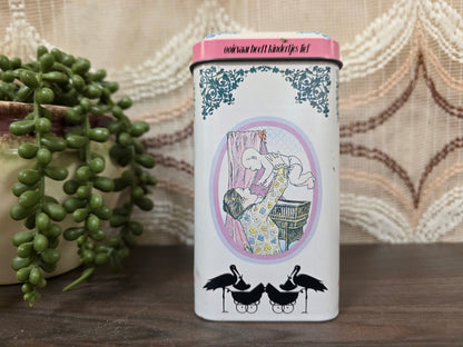 Vintage blik De Ruijter rose &amp; witte muisjes