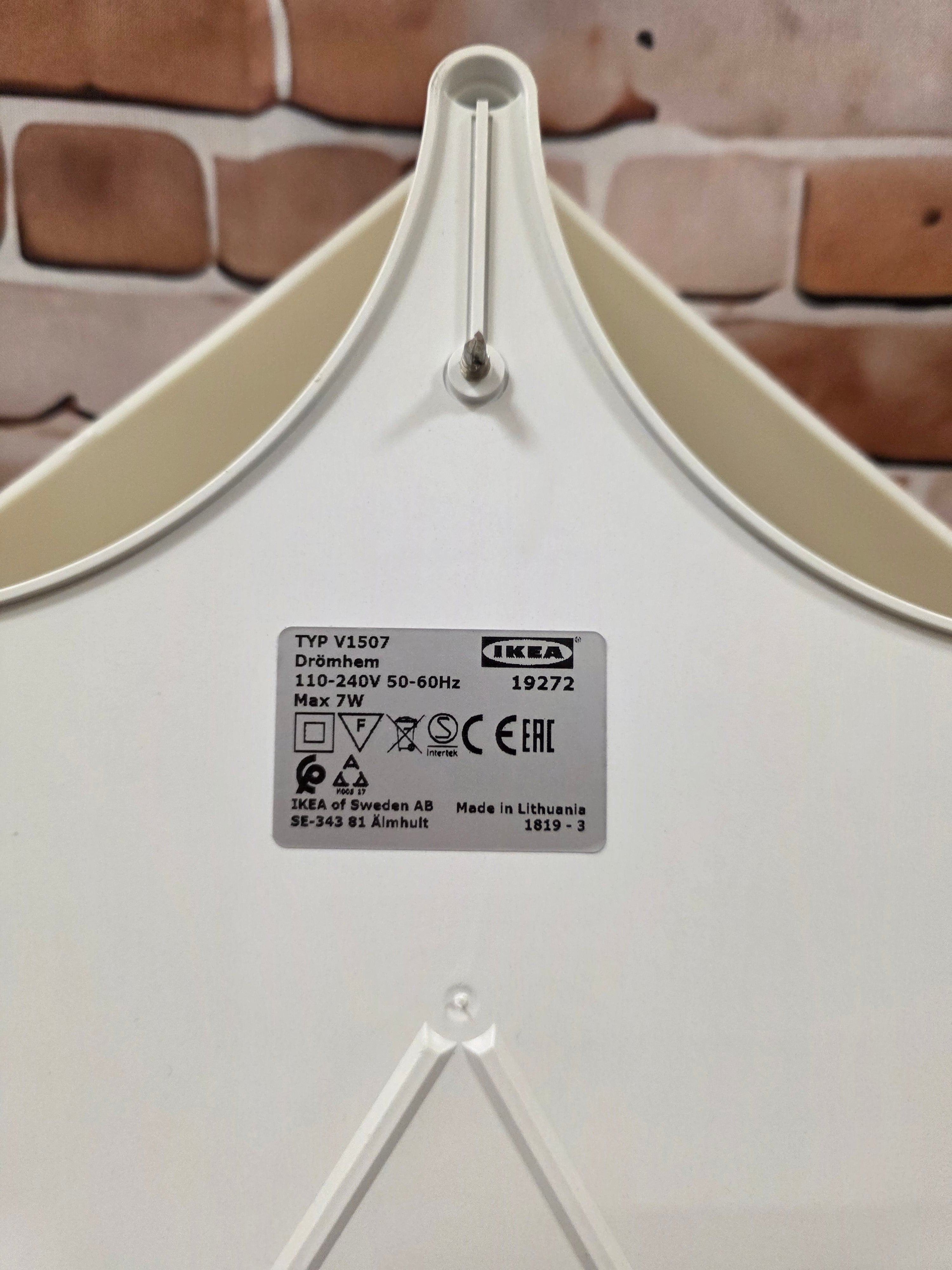 IKEA Drömhëm lamp huisje wandlamp wit