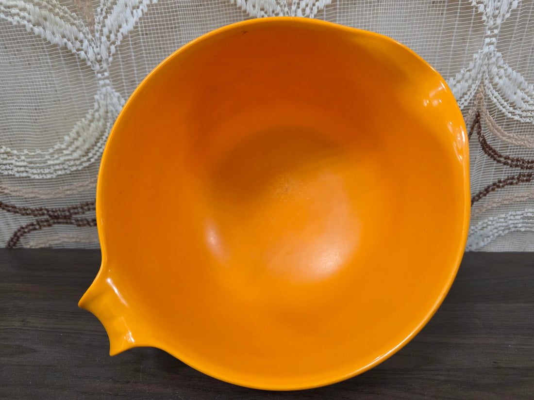 Emsa beslagkom jaren 70 oranje met bessen decor