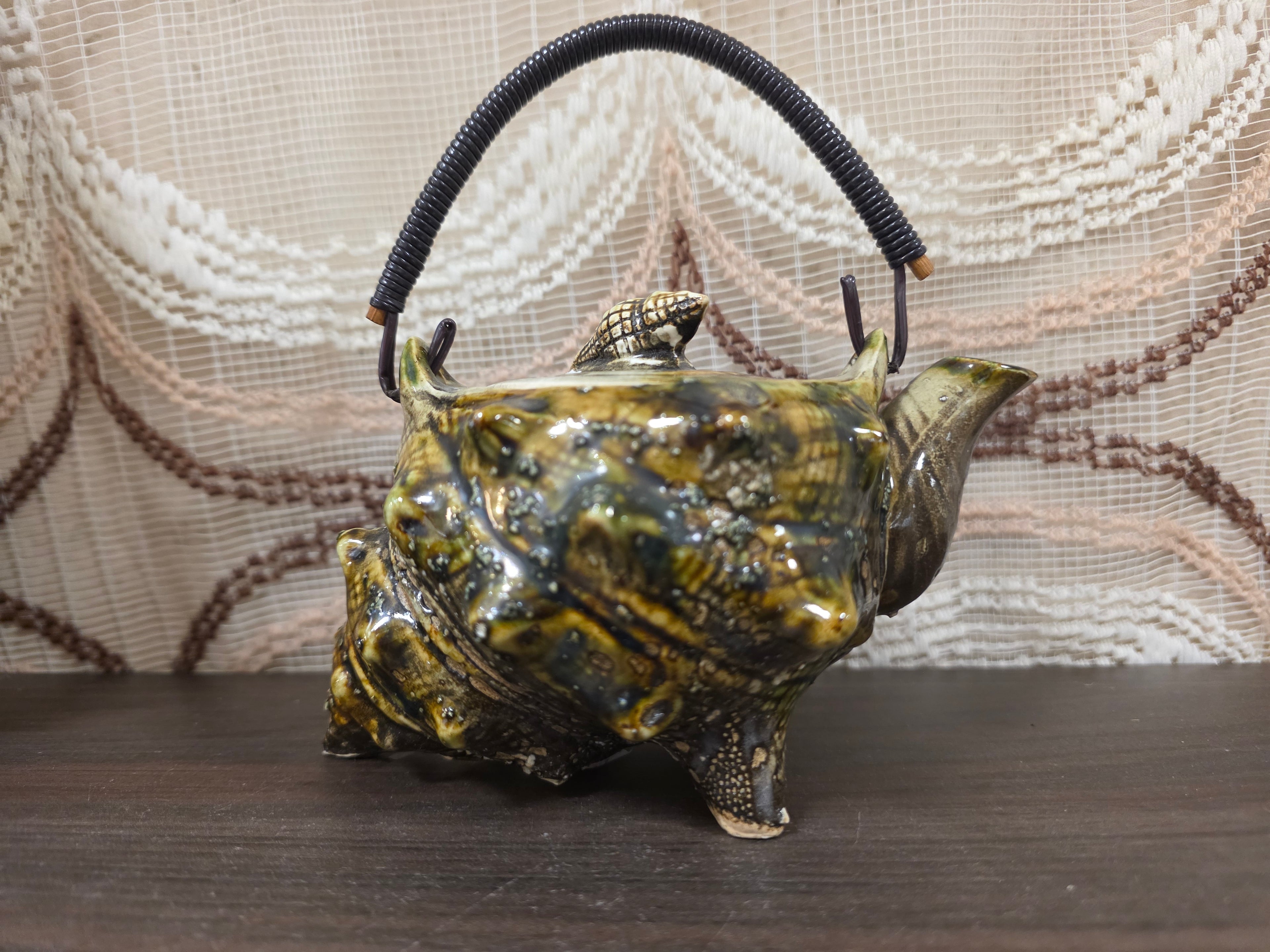 Vintage theepot schelp – decoratief theepotje