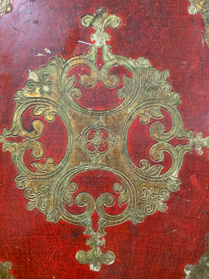 Florentijns dienblad rood goud 57,5 x 38 cm