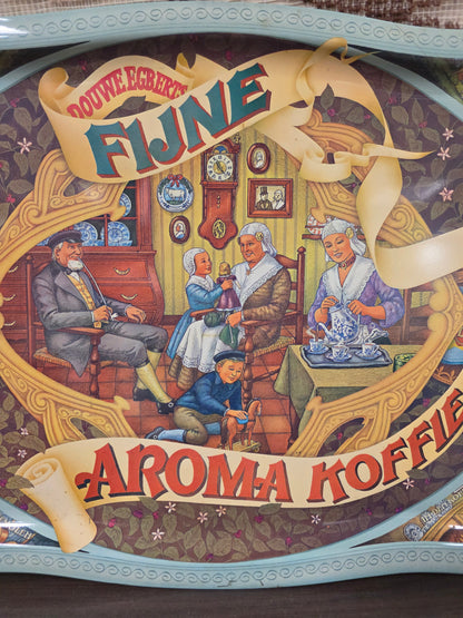 Douwe Egberts metalen dienblad – vintage koffieblad