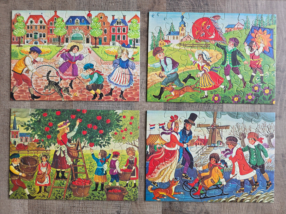 Jumbo vintage puzzel 4 seizoenen 4x35 stukjes