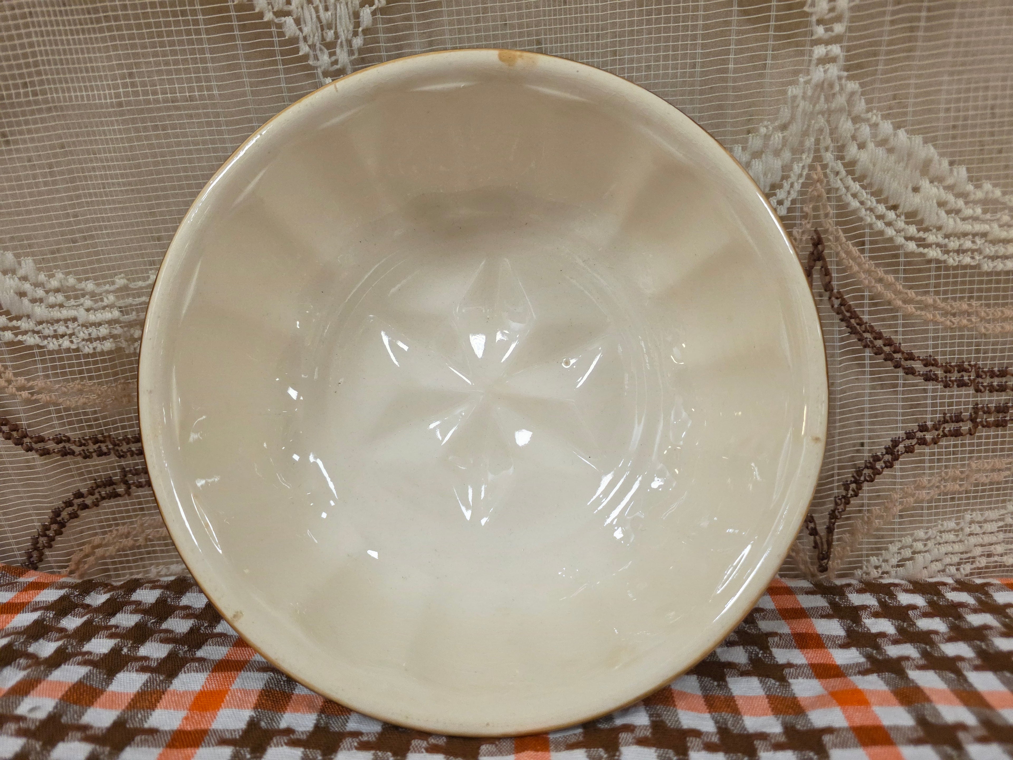 Vintage puddingvorm keramiek bruin stervorm