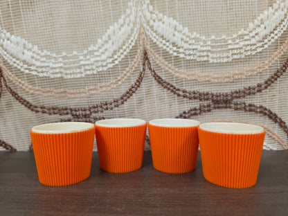 Vintage eierdopjes oranje Turkstra