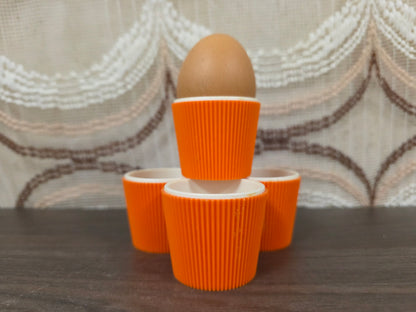 Vintage eierdopjes oranje Turkstra