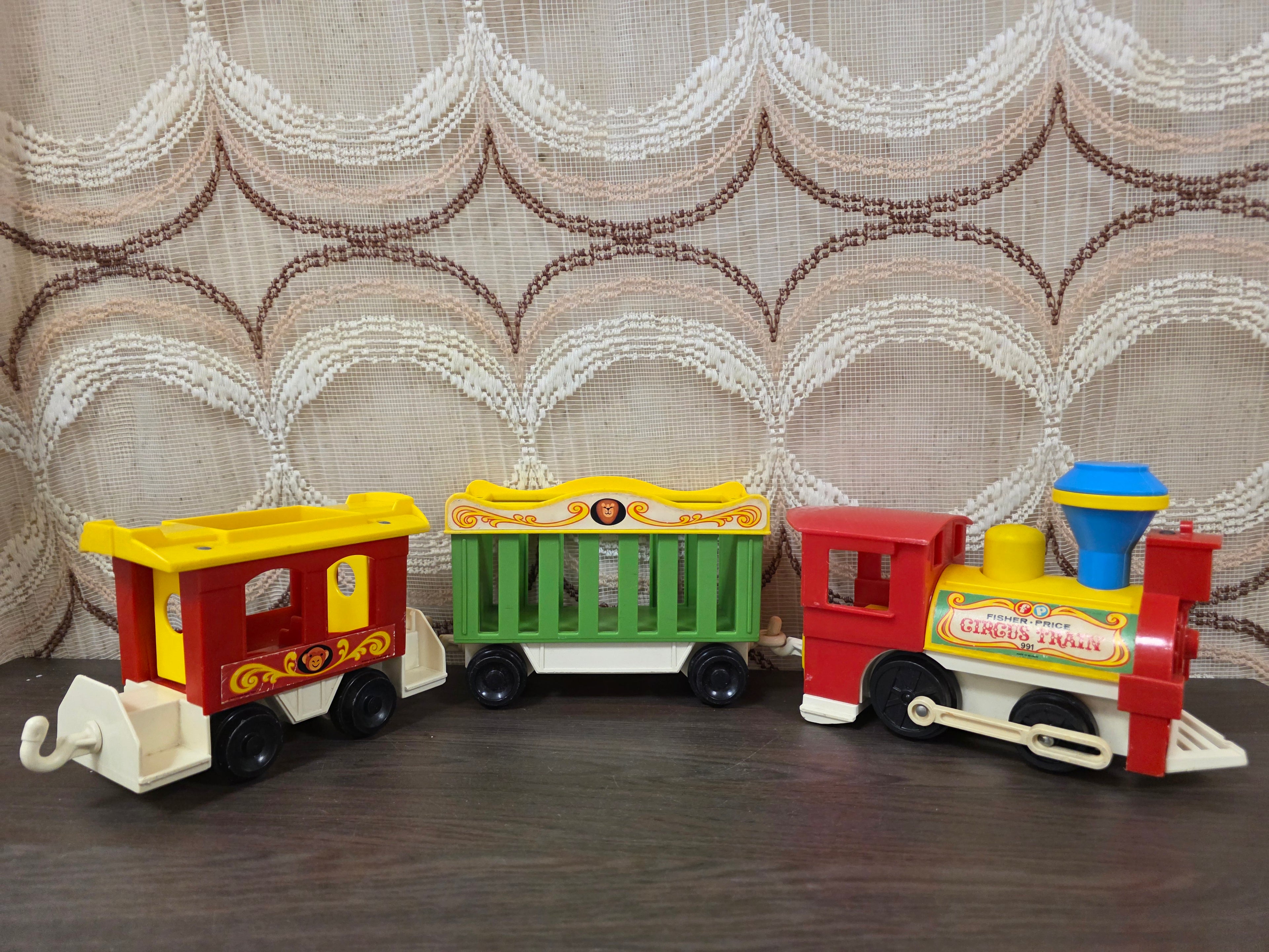 Fisher Price circus trein vintage speelgoed trein