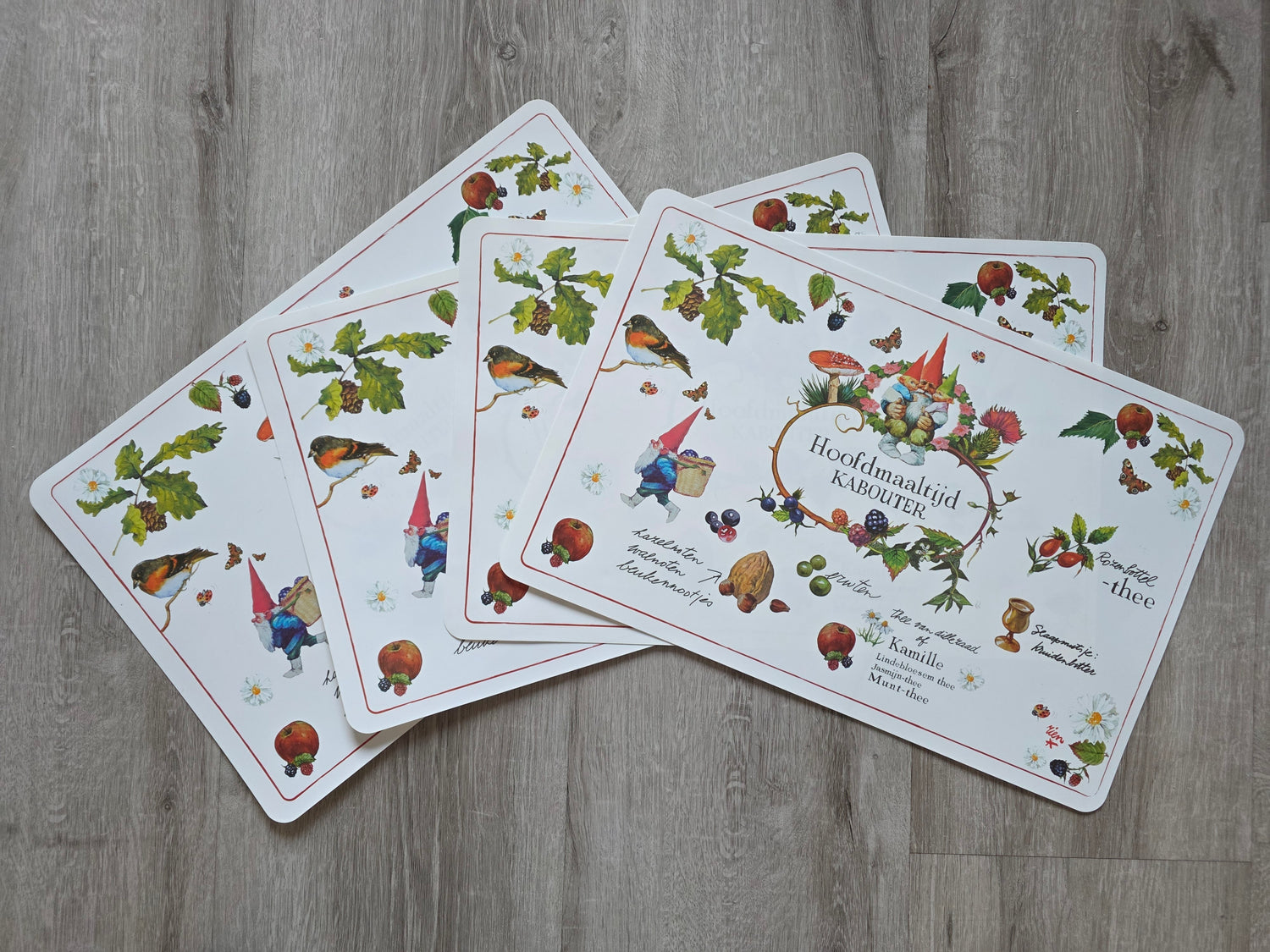 Vintage David de Kabouter placemats Rien Poortvliet