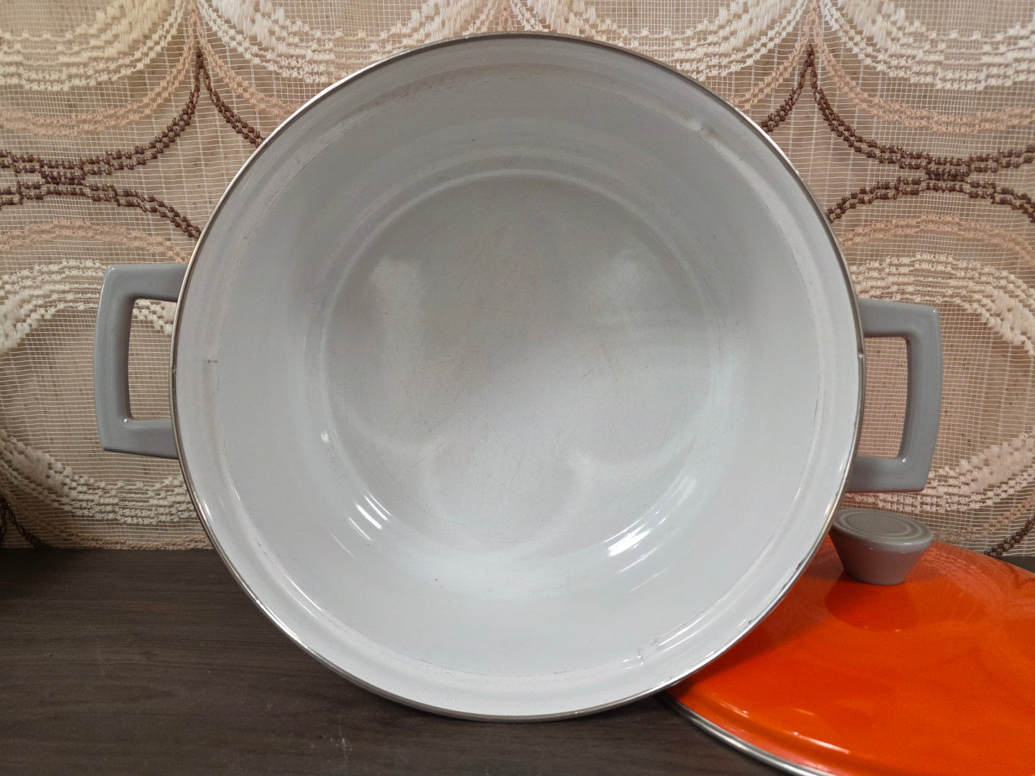 Brabantia Diane pan oranje bloemen met deksel 26 cm