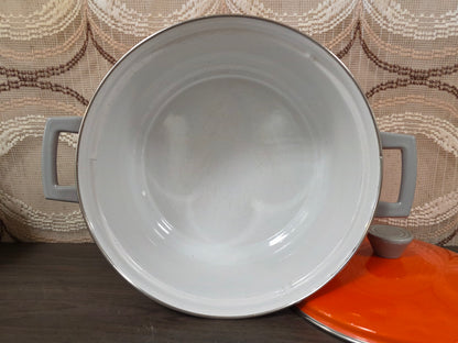 Brabantia Diane pan oranje bloemen met deksel 26 cm