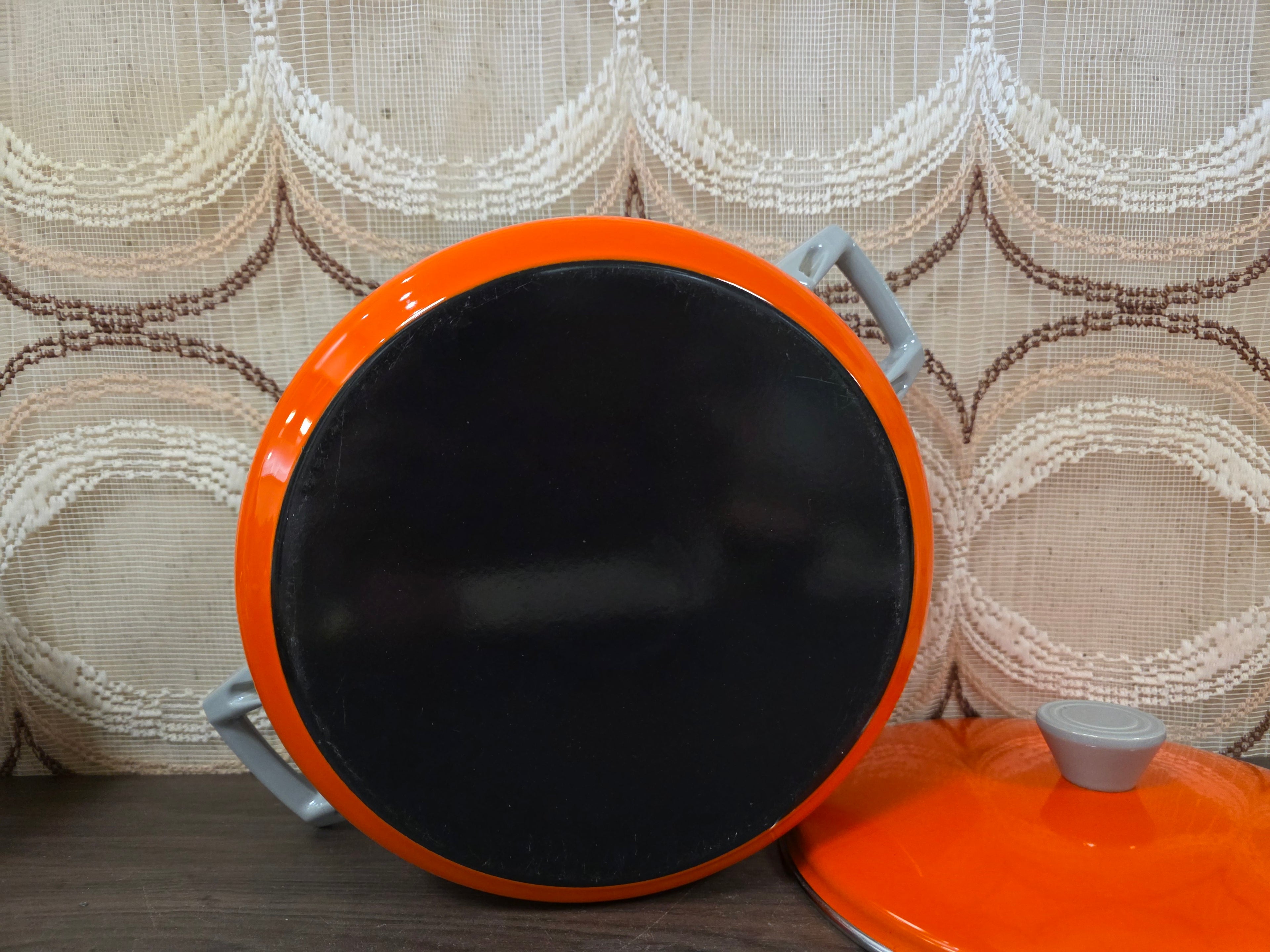 Brabantia Diane pan oranje bloemen met deksel 26 cm