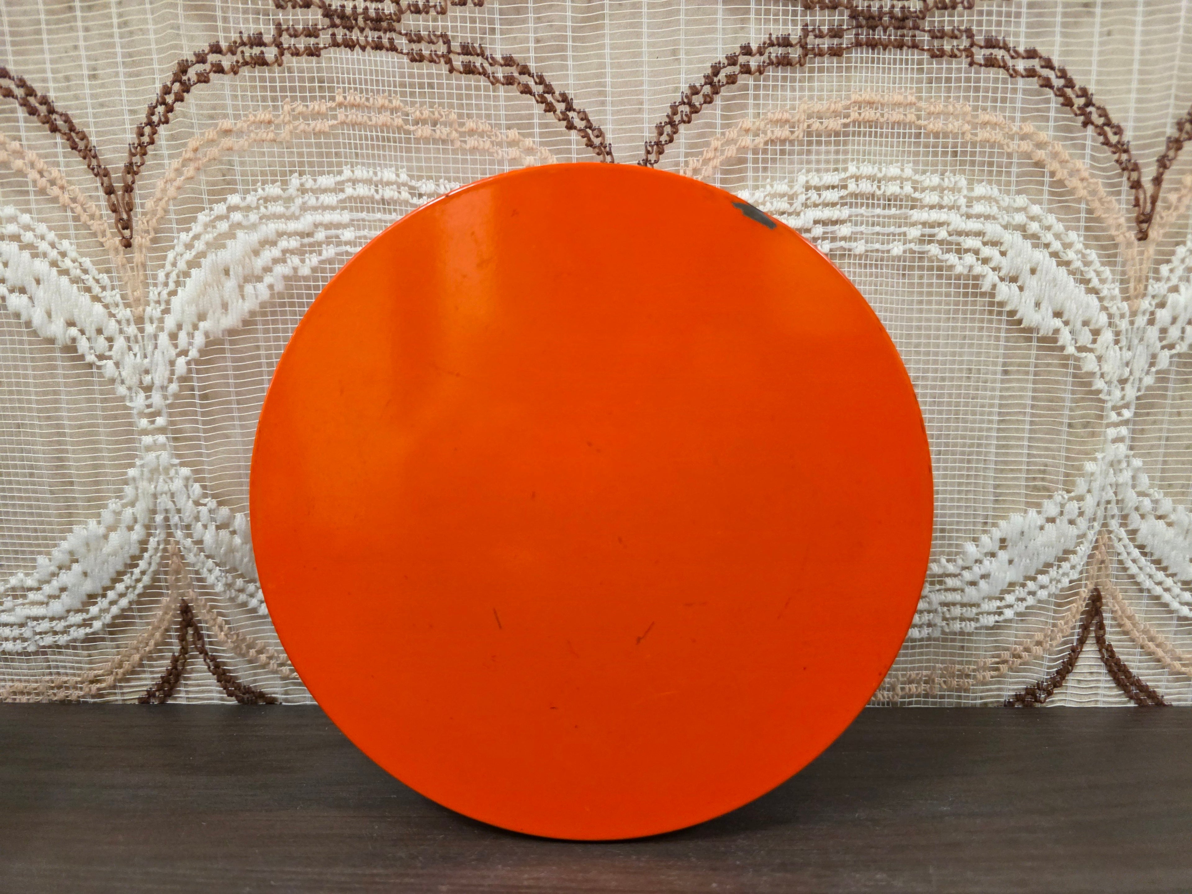 Brabantia Diane trommel oranje bloemen jaren 70