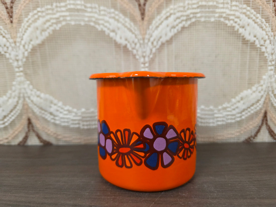 Brabantia Diane emaille kannetje oranje jaren 70