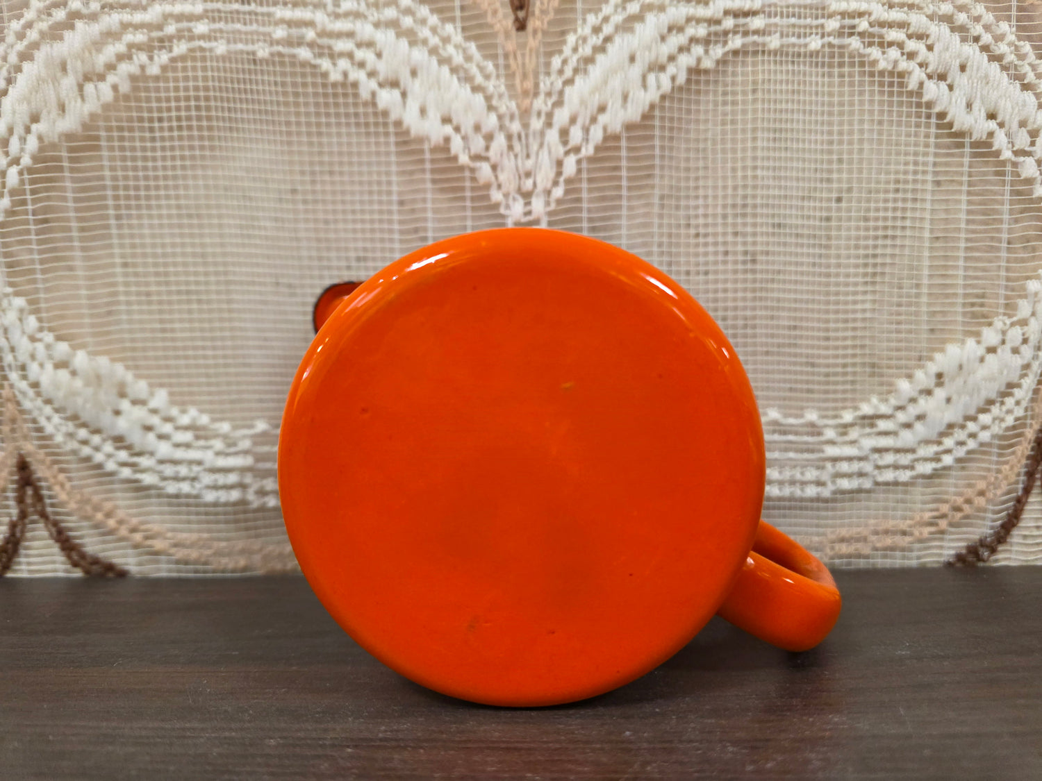 Brabantia Diane emaille kannetje oranje jaren 70