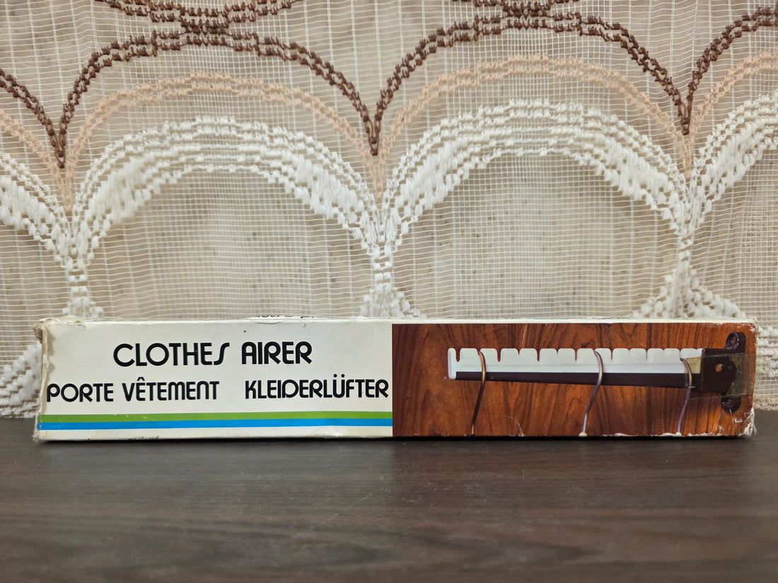 Vintage uitklapbaar kledinghanger rek