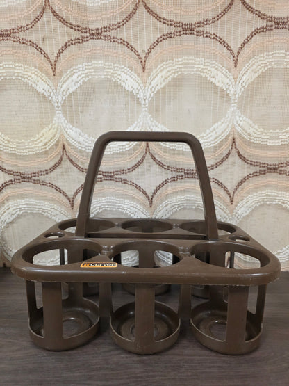 Curver bruin flessenrek kunststof met handvat